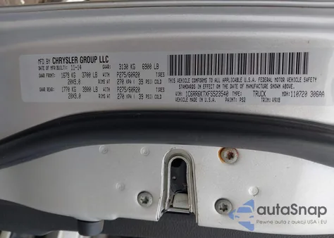 2015 Ram 1500 Express z USA, uszkodzony, nr VIN 1C6RR6KTXFS523540